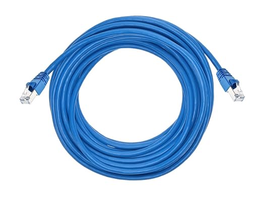 Monoprice Cat6A 30ft Blue Patch Cable Double Shielded 26AWG 10G Pure Bare - Image 4