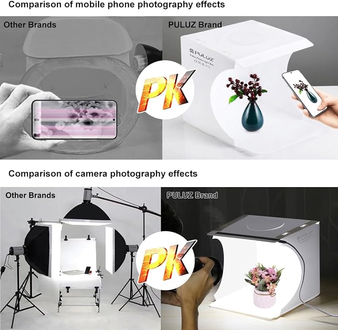 Mini Photo Studio Light Box, PULUZ Portable Folding Photography Lighting Tent - Image 6