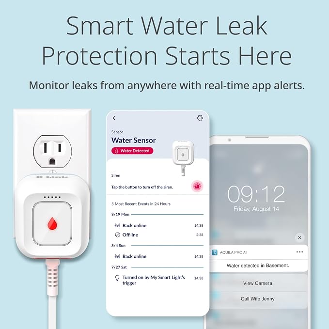 D-Link Next-Gen WiFi Water Leak Detector Starter Kit - Image 2