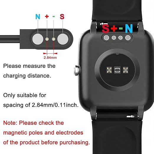Vancle 2 Pack VeryFit Smartwatch Charger Cable, Magnetic USB-C Charging Cable - Image 2