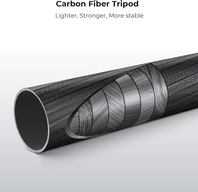K&F CONCEPT 68" Carbon Fiber Camera Tripod, Compact Tripods - Image 3