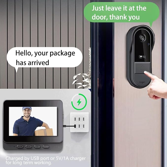 TKMARS Video Doorbell Wireless Doorbell Camera, - Image 2