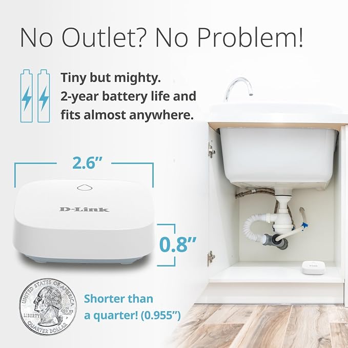D-Link Next-Gen WiFi Water Leak Detector Starter Kit - Image 7