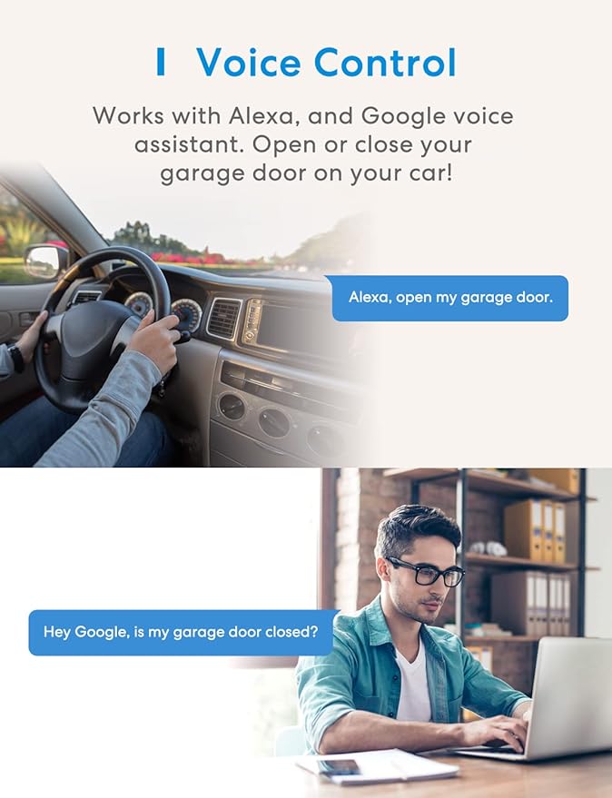 meross Smart Garage Door Opener Remote, APP Control, Compatible - Image 2