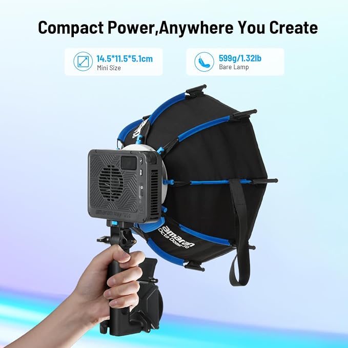 amaran Ray 120c RGB Video Light, 120W Portable Studio Light IP54, CCT 1 - Image 2