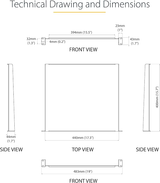 StarTech.com 1U Server Rack Shelf - Image 6