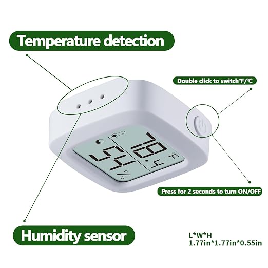 2-Pack Reptile Thermometer and Hygrometer – LCD Digital Temp & Humidity Monitor - Image 2