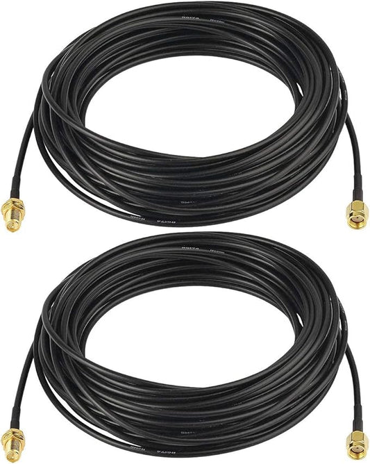Bingfu WiFi Antenna Extension Cable 2-Pack RP-SMA Male to RP-SMA Female by Bingfu-AntennasConnectivity
