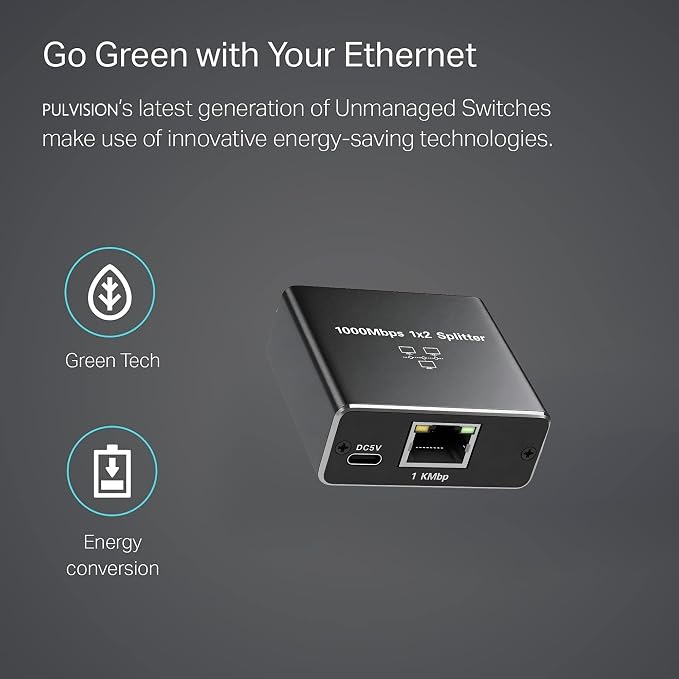 3 Port Gigabit Wired Ethernet Switch 1000Mbps USB Type-C 5V Powered Aluminum - Image 9