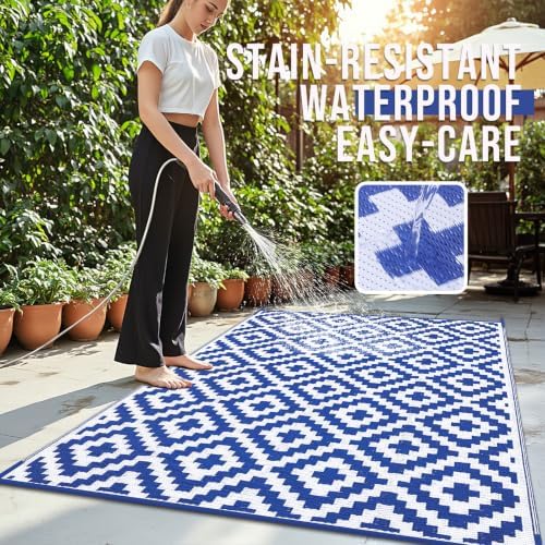 OLANLY Outdoor Rug 6x9 ft Waterproof Reversible Mat - Image 3