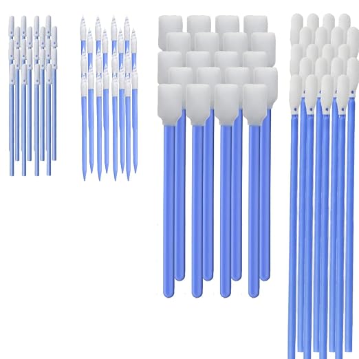 Wellgler's Foam Cleaning Swabs, Lint Free Foam Tip Swabs Kit, by DisposableOralSwabs