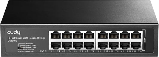 Cudy GS1016E 16 Port Light Smart Managed Gigabit Switch Plug & Play, Sturdy by Cudy