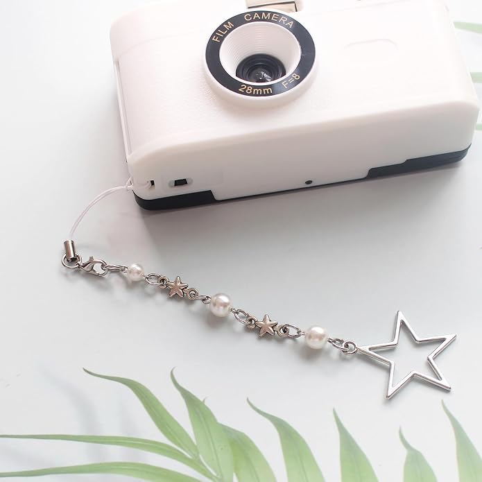 CMVFYL Beaded Camera Wrist Strap, Cute Phone Charms Strap, Pearl Bracelet Wrist - Image 5