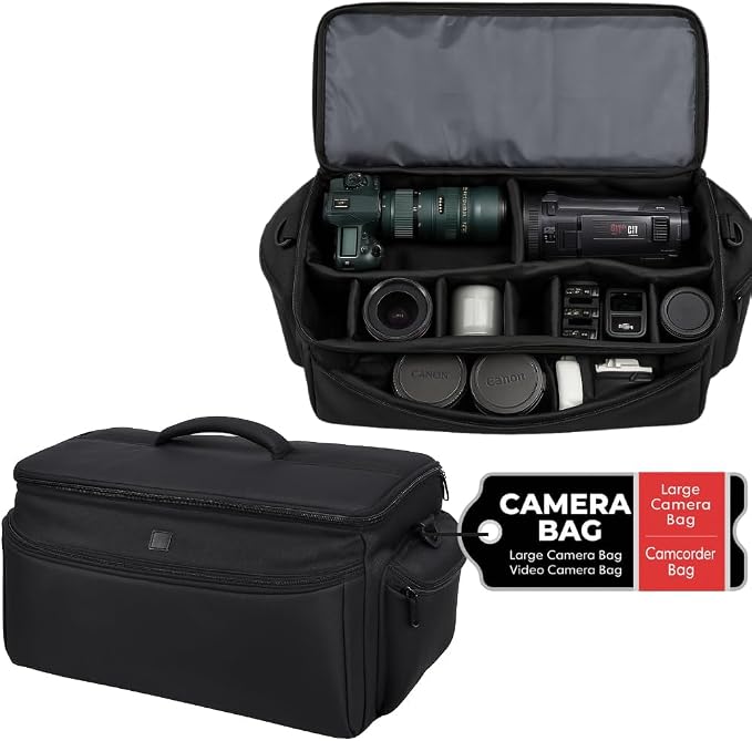 eCostConnection Extra Large Soft Padded Water Resistant Camcorder Equipment by Acuvar