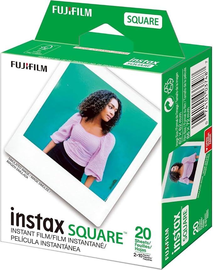 Fujifilm 2 Pack instax Square Instant Color Film, Twin Pack - Image 3