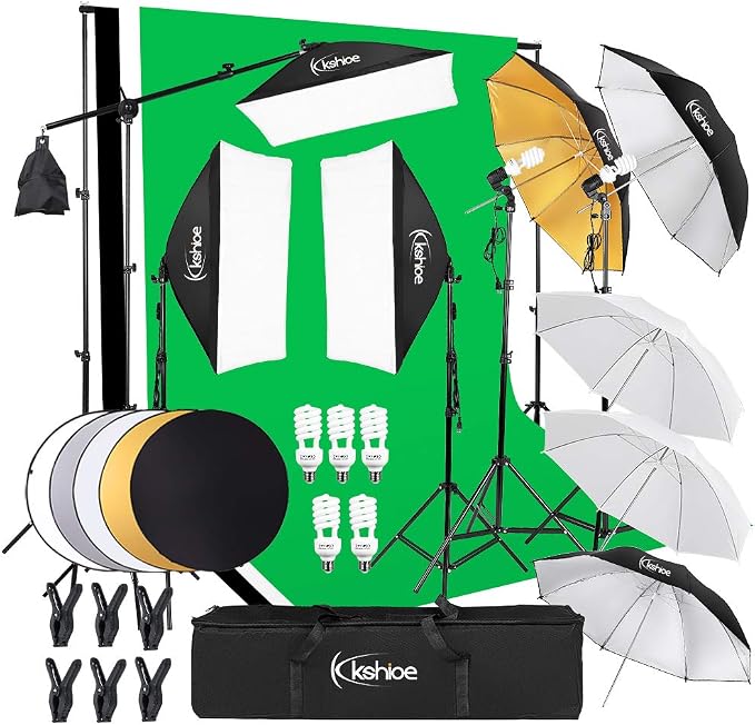 Photography Lighting Kit, 6.5x10feet/2x3m Backdrops Stand Support System by Kshioe