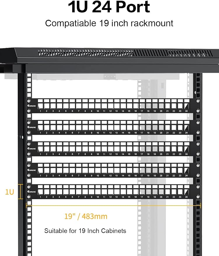 24-Port Blank Keystone Patch Panel - Image 5