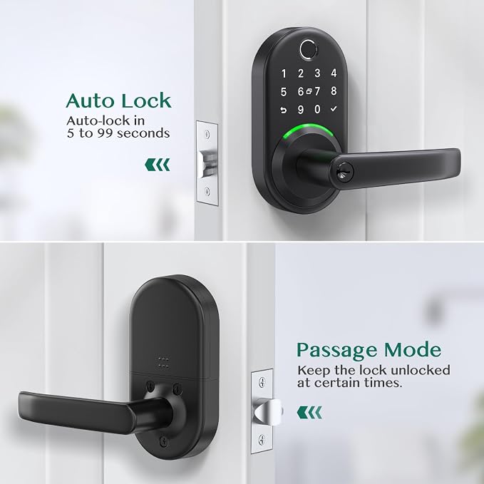 Smart Door Handle Lock with Keypad: Yamiry Fingerprint Smart Knob - Image 7