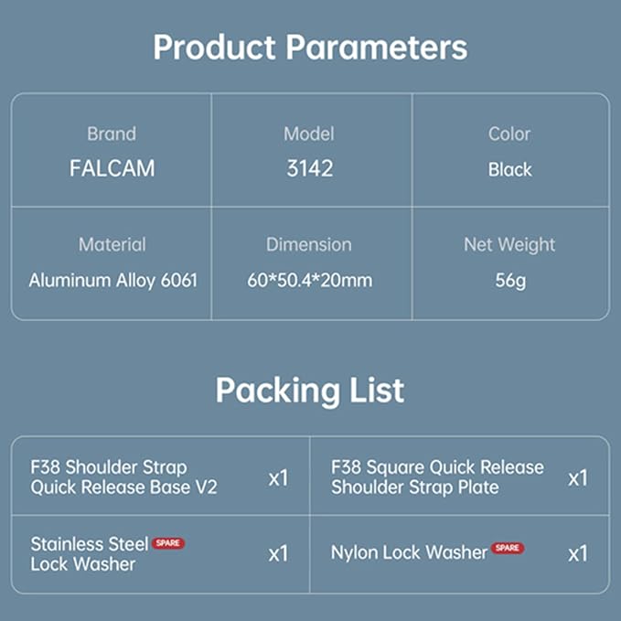 FALCAM F38 Quick Release Backpack Clip Mount - Image 7