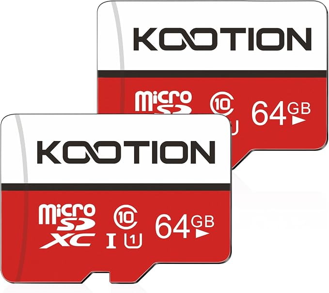 KOOTION 64GB Micro SD Card 2 Pack, Micro SDXC Memory Card Class 10 Micro SD by KOOTION