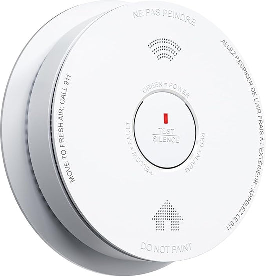 SITERWELL Smoke Detector Combo Smoke & Carbon Monoxide Alarm 10-Year Battery CO by SITERWELL