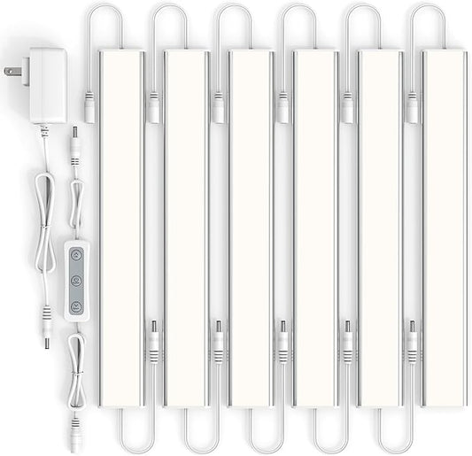 ASOKO Under Cabinet Led Light Plug in, Dimmable Daylight White 4000K, 6 Pack 12 by ASOKO