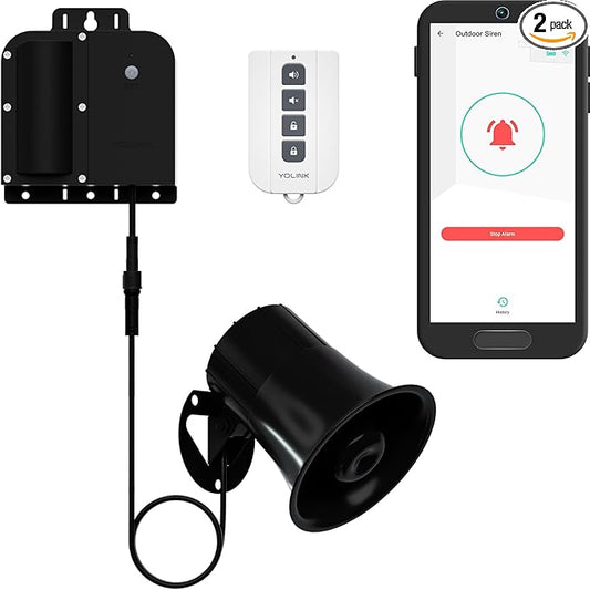 YoLink X3 Version Outdoor Alarm Controller and SirenFob Kit, Ruggedized by YoLink