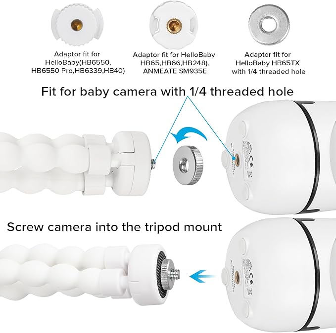 Tripod Baby Monitor Mount for HelloBaby HB65/HB40/HB6550/ HB6560/ HB6240/ - Image 6