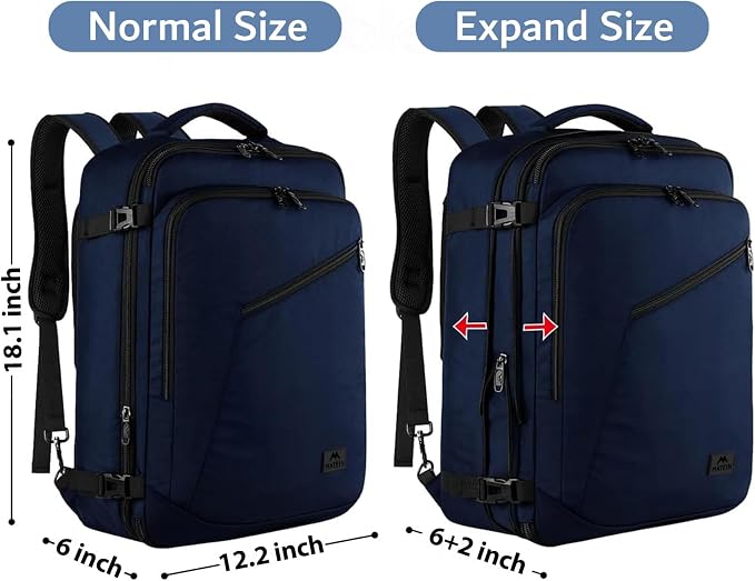 MATEIN Backpack for Travel, 27L Water Resistant Carry on Backpack Fits Overhead - Image 6