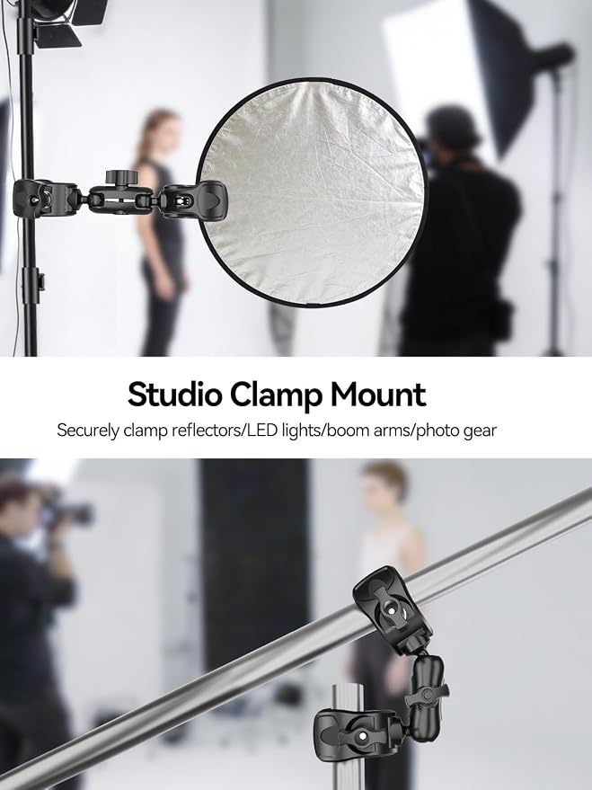 MAGJIEYX Double Clamp Mount, 360°Magic Arm - Image 2
