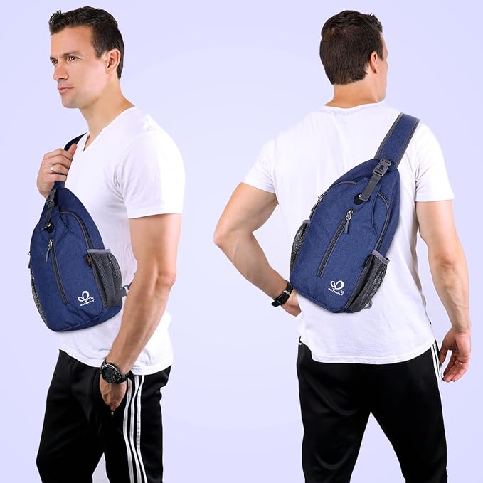 WATERFLY Crossbody Sling Backpack Sling Bag Travel Hiking Chest Bag Daypack - Image 6