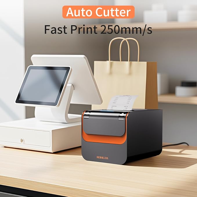 Rongta POS Printer, 80mm Direct Thermal Receipt Printers - Image 3