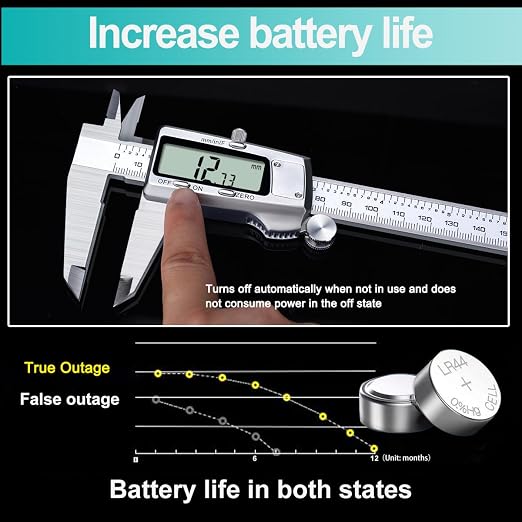 Kynup Digital Caliper 8 inch, Caliper Measuring Tool, Joint Calipers, Vernier - Image 5
