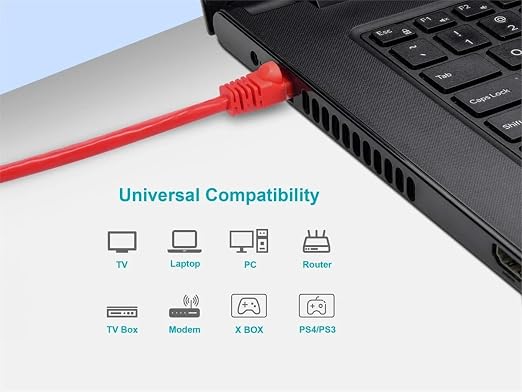 Monoprice Cat6 3ft Red Crossover Patch Cable UTP 24AWG 550MHz Pure Bare Copper - Image 6