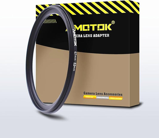 67mm Lens to 52mm Camera Lens Adapter, 67mm-52mm Filter Step-Down Ring by AMOTOK