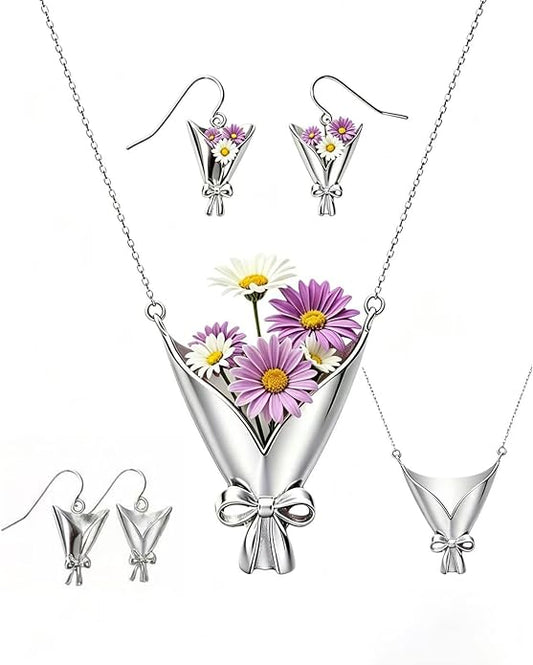 DIY Mini Bouquet Holder Necklace, Artful Wearable Floral Pendant by Unknown