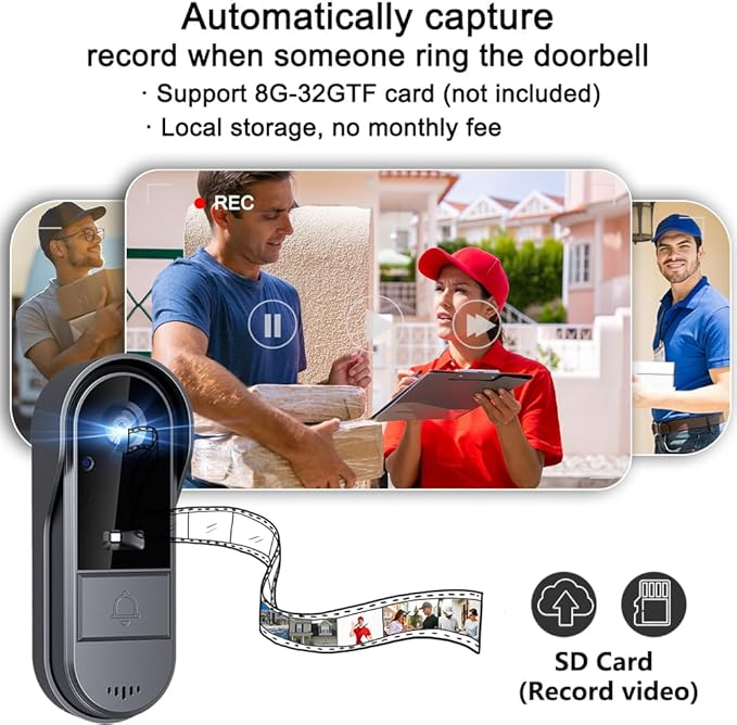TKMARS Doorbell Camera Wireless No Subscription - Image 6