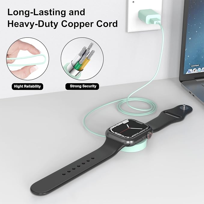 Fast Charger for Apple Watch Charger, Magnetic iWatch Charger to USB A Cable - Image 9