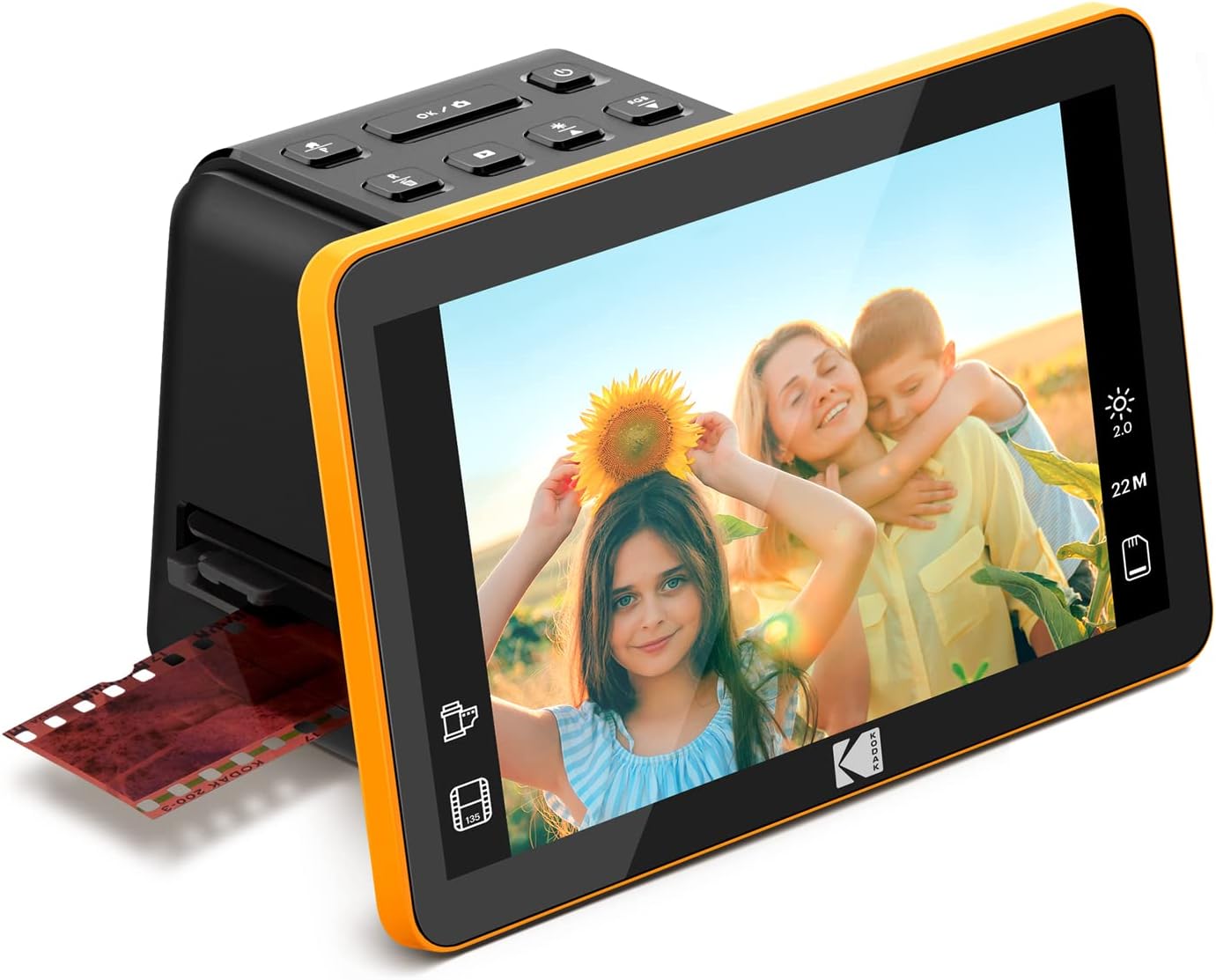 Kodak Slide N Scan Max Digital Film Slide Scanner, Black/Yellow (RODFS70)