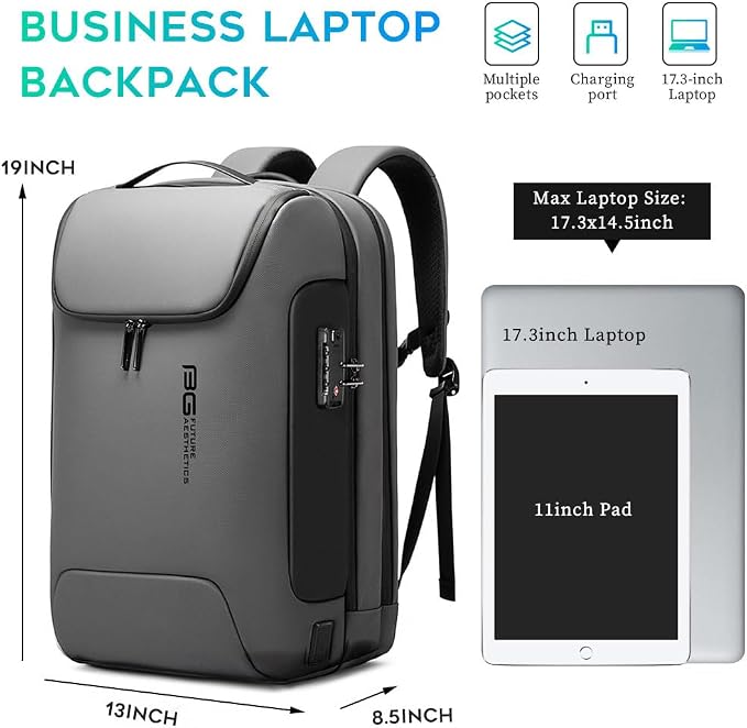 BANGE Anti Theft Backpack With TSA Lock, Waterproof Backpacks With YKK Zipper - Image 4