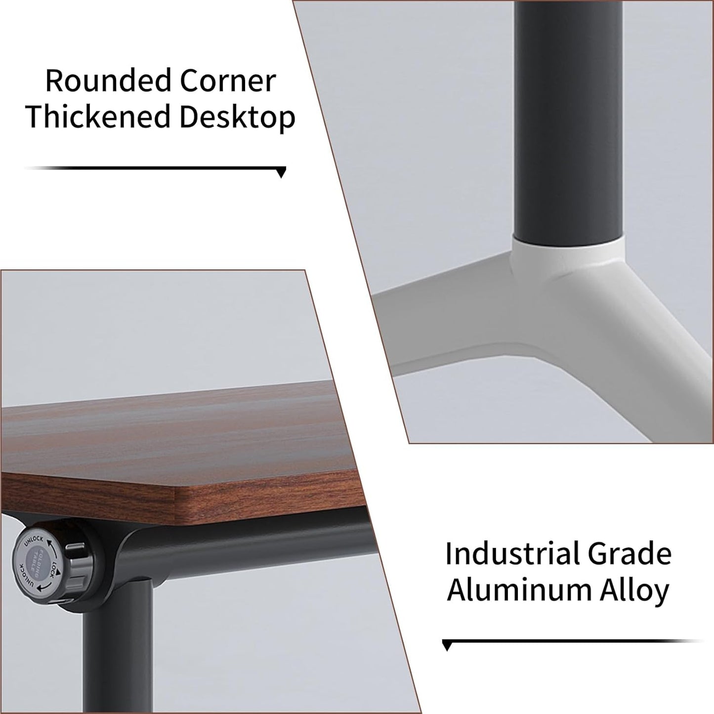 Conference Room Table with Flip-Top Design for Dynamic Meetings, Business Table Computer Desk with Heavy-Duty Frame,Foldable Seminar Meeting Tables for Home Office (6, A, 70.8IN)