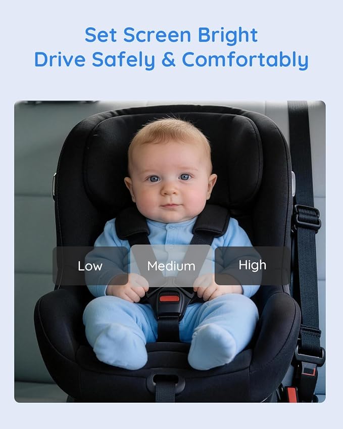 Luckview BM5PRO Dual Camera Baby Car Monitor, 7.2 Inch 1080P Split Screen - Image 7