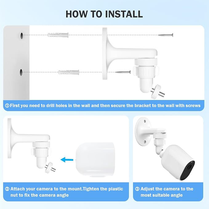 2Pack Adjustable Wall Mount for Arlo Pro, Arlo Pro 2/3/4, Arlo Ultra & - Image 4