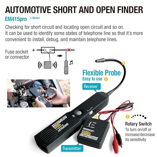 allsun EM415Pro Automotive Wire Tracker, Short and Open Circuit Finder Tester - Image 6