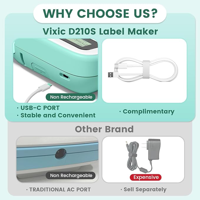Vixic Label Maker, D210S Label Maker Machine - Image 6