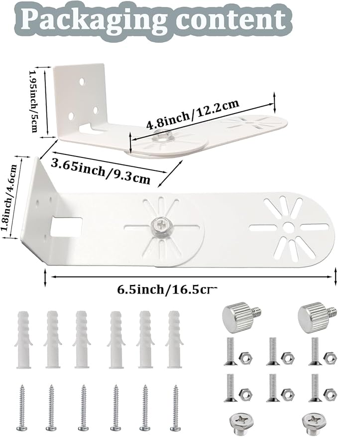 2Pack Metal Swivel Wall Mount Bracket - Image 5