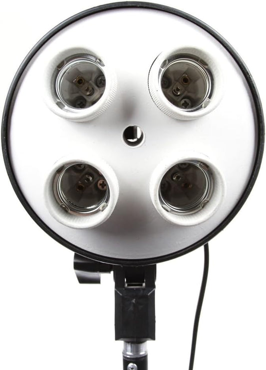 FocusFoto 4-in-1 E27 Base Socket Splitter Light Lamp Bulb Head Adapter Umbrella by FocusFoto