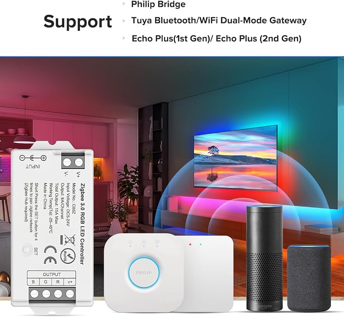BTF-LIGHTING Tuya Zigbee 3.0 C03Z LED Controller Support RGB 4 pin PWM FCOB COB - Image 2