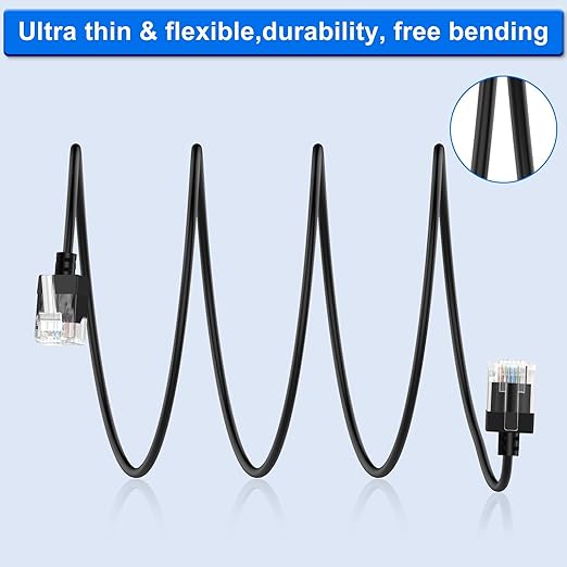 Cat6A Ethernet Cable 90 Degree Right Angled 3.3FT, Flexible Slim & Ultra Thin - Image 6