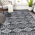 SAND MINE Reversible Mats, Plastic Straw Rug, Modern Area Rug, Large Floor Mat by SANDMIND